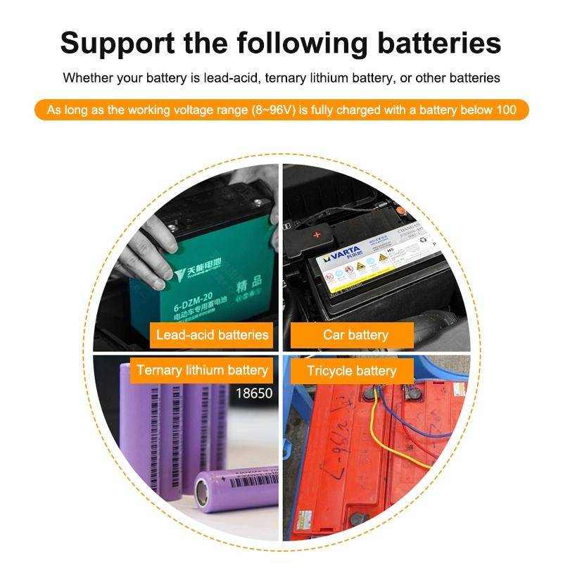 H6133 12V-84V Lead-acid Battery Voltage Tester Percentage Voltmeter Gauge Lithium Battery Status ...