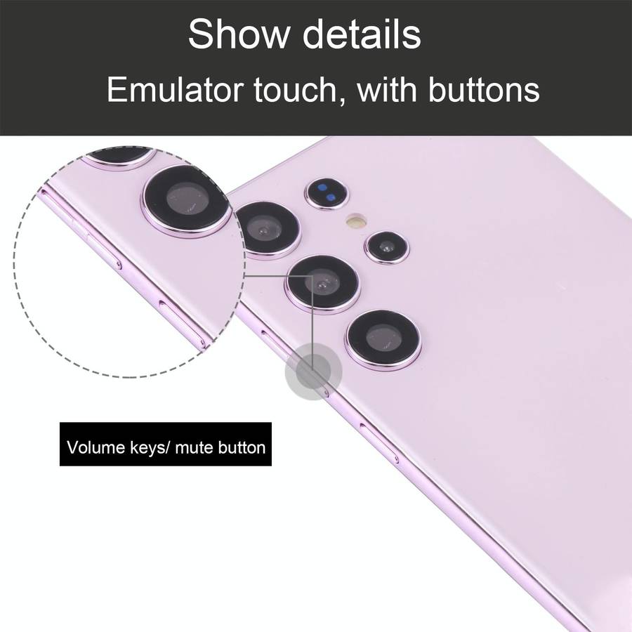 For Samsung Galaxy S23 Ultra 5G Black Screen Non-Working Fake Dummy Display Model(Purple)
