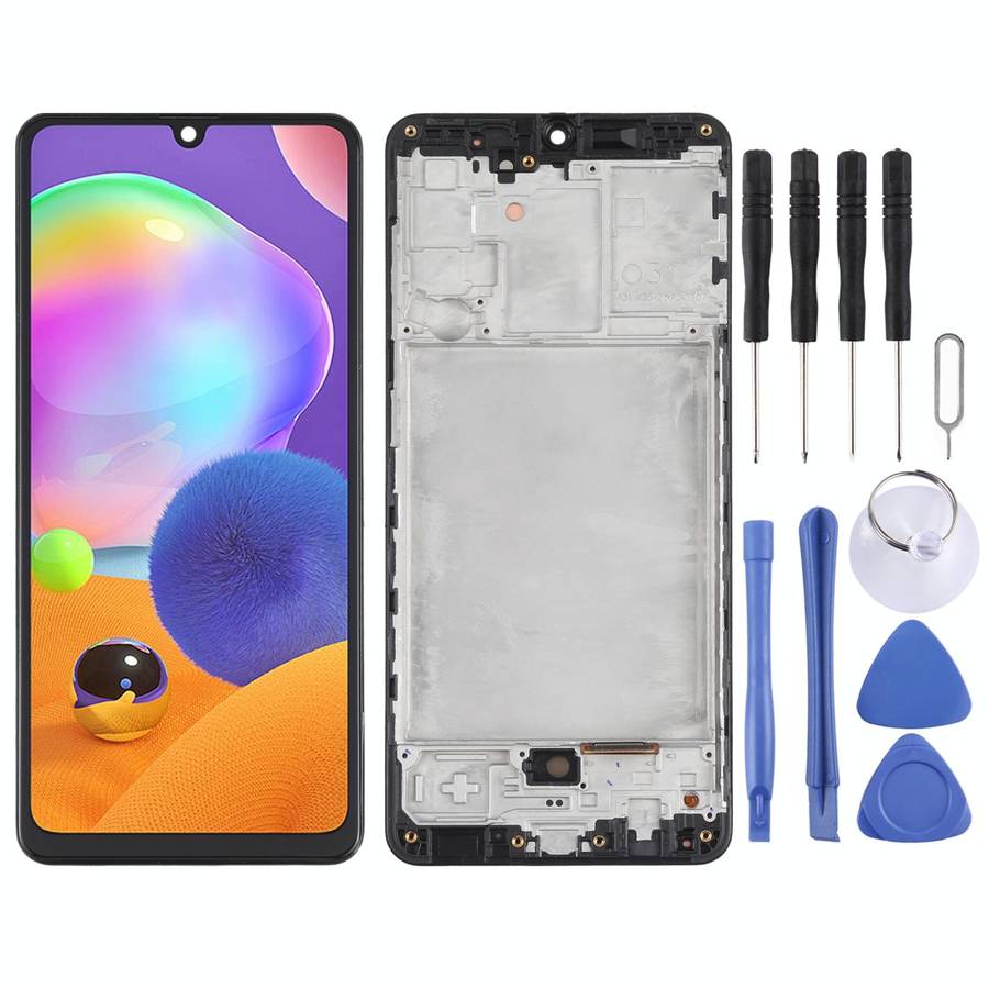 Original Super AMOLED LCD Screen for Samsung Galaxy A31 SM-A315 Digitizer Full Assembly with Fram...