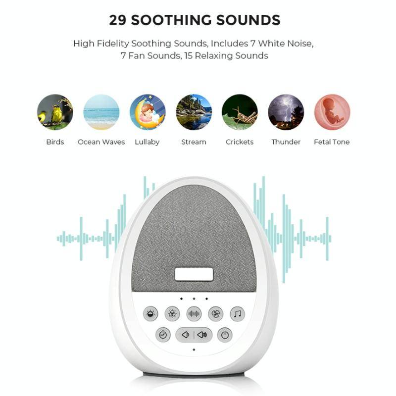 HiFiD Intelligent White Noise Baby Soothing Sleep Aid Device Prenatal Education Instrument(White)