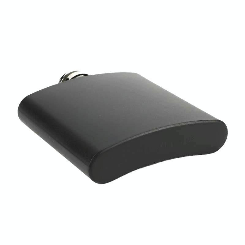 6oz 304 Stainless Steel Matte Black Paint Flagon Whiskey Vodka Wine Pot Hip Flask