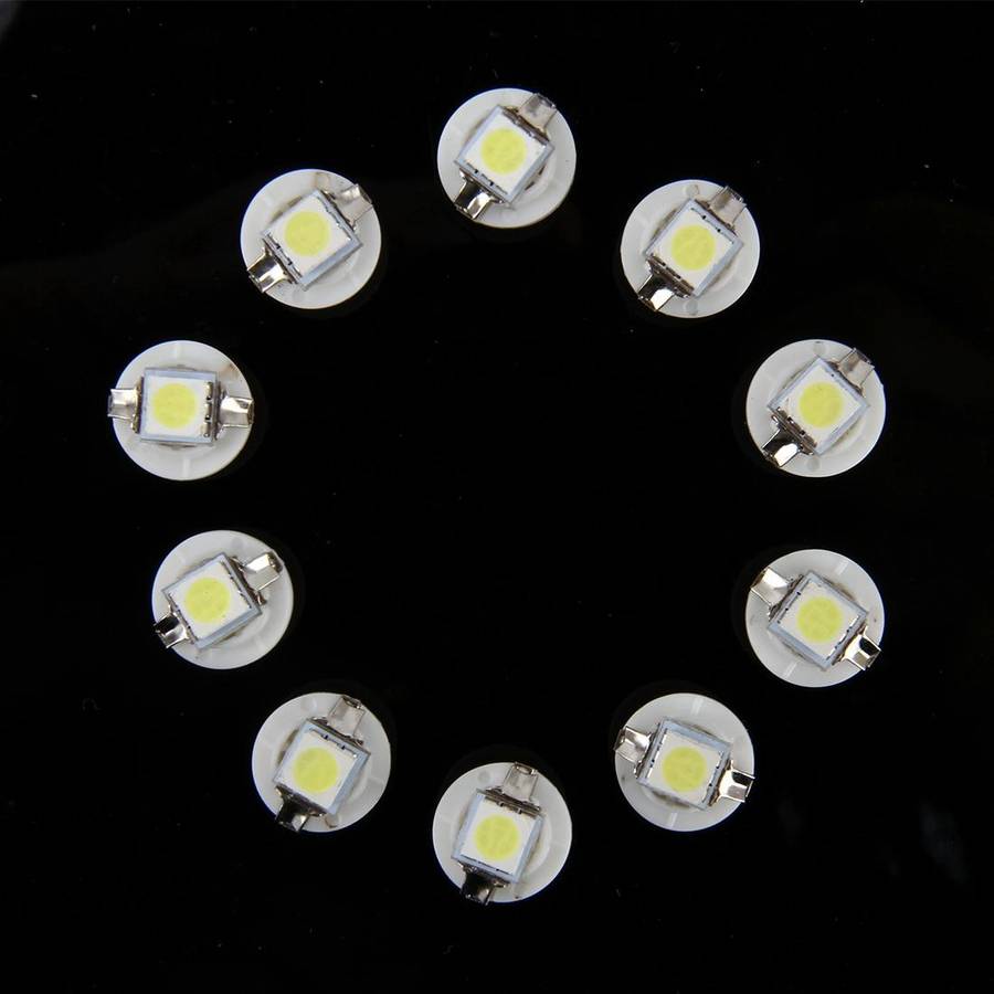 10 PCS 0.5W B8.5 Wedge Instrument Panel LED Light Dashboard Gauge Cluster Indicator Lamp Bulb (Wh...