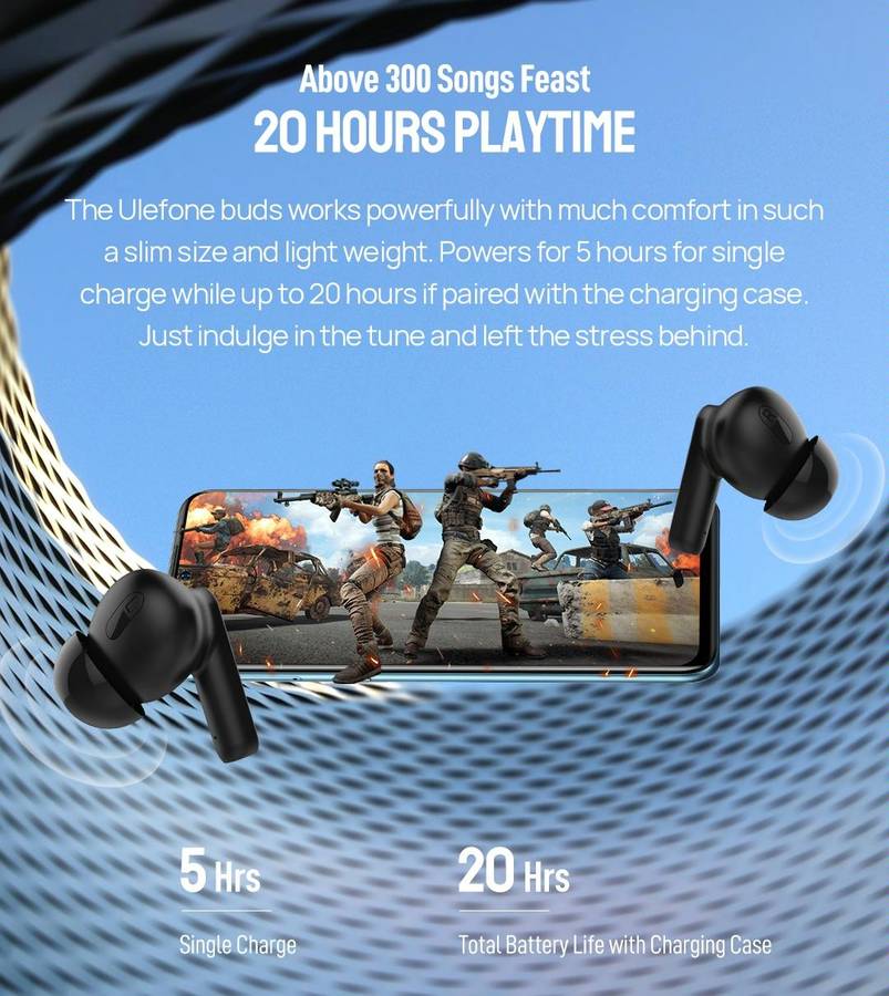 Original Ulefone Buds TWS True Wireless Bluetooth Earphone(White)