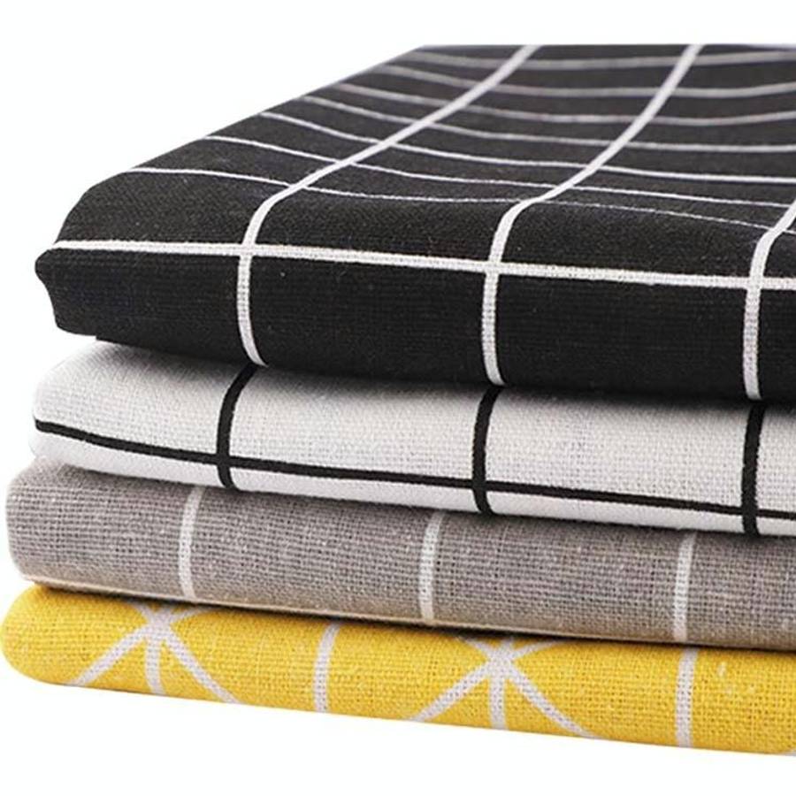 Square Checkered Tablecloth Furniture Table Dust-proof Decoration Cloth, Size:90x90cm(Black)