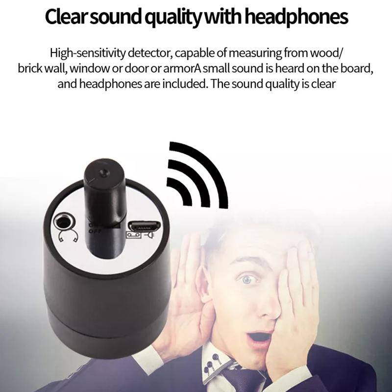 Powerful Audio Wiretap Listen Device Fold Ear Amplifier Wall Door Eavesdropping Surveillance with...