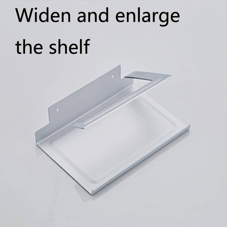 Punch-Free Space Aluminum Kitchen And Toilet Tissue Holder Mobile Phone Rack Roll Paper Holder, C...