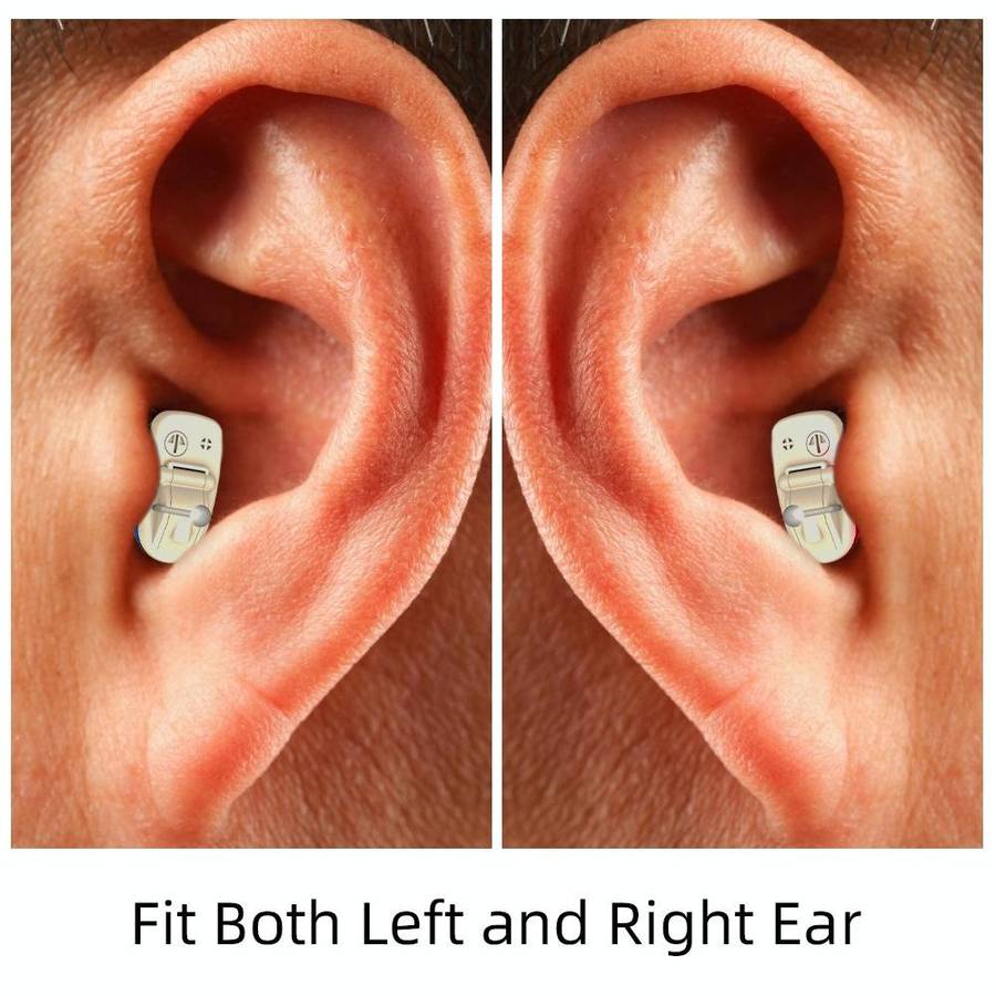 AN127 Invisible In-Ear Hearing Aid Sound Amplifier For The Elderly And Hearing Impaired(Red Right...