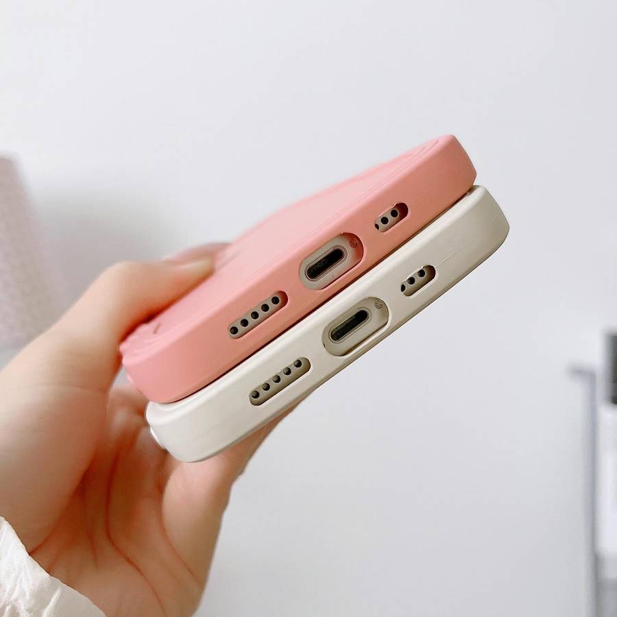 For iPhone 13 mini Wave Edge Silicone Phone Case(Black)