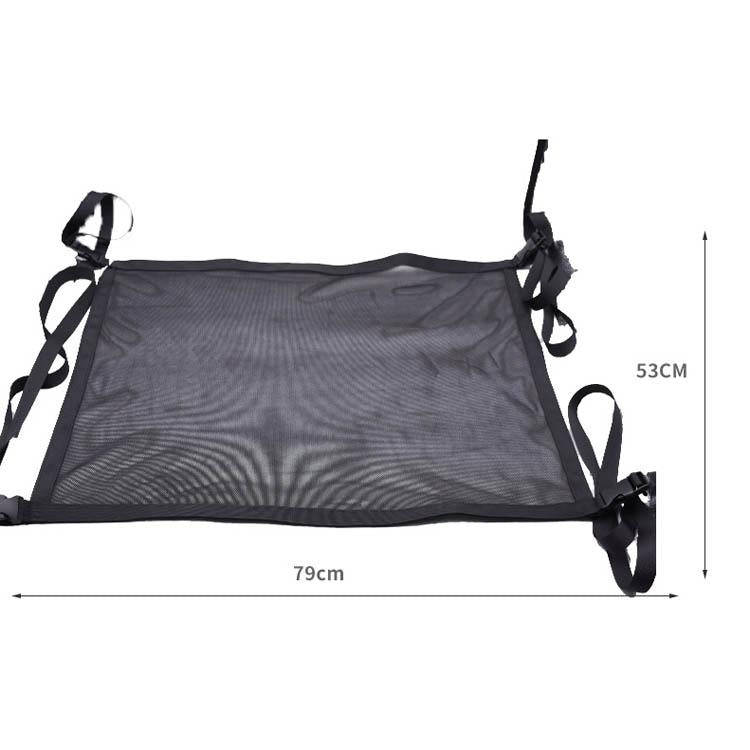 Car Storage Network Pocket Car Roof Seating Room Mesh Folding Hanging Bag, Style: Single Layer(Bl...