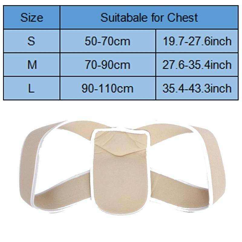 Adjustable Upper Back Shoulder Support Posture Corrector Adult Corset Spine Brace Back Belt, Size...