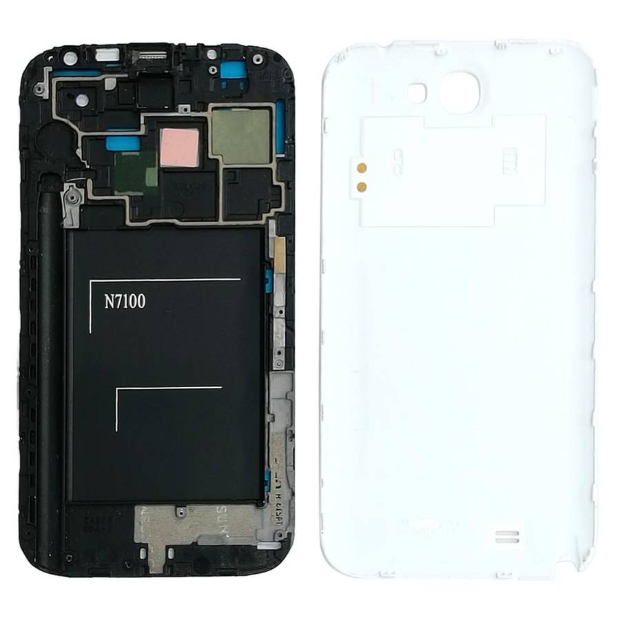 For Galaxy Note II / N7100 High Qualiay Full Housing  Chassis (LCD Frame Bezel + Back Cover) (White)