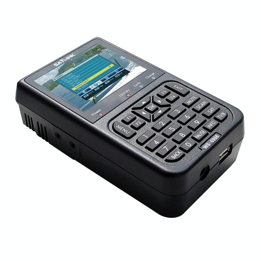SATLINK WS6906 3.5 inch LCD Colour Screen Portable Digital Satellite Finder Meter(AU Plug)