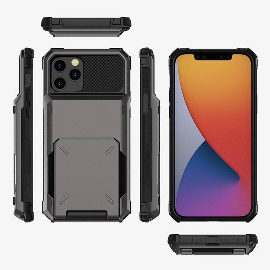 For iPhone 12 / 12 Pro Scratch-Resistant Shockproof Heavy Duty Rugged Armor Protective Case with ...