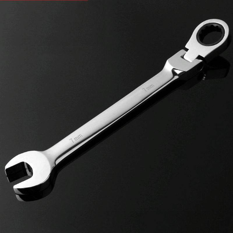 Combination Ratchet Wrench with Flexible Head Dual-purpose Ratchet Tool, Specification: 7mm