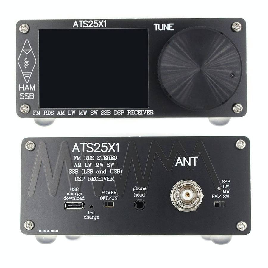 ATS-25X1 Updated Version Si4732 Chip 2.4-Inch Touch Screen All-Band Radio Receiver FM/LW/MW/SSB
