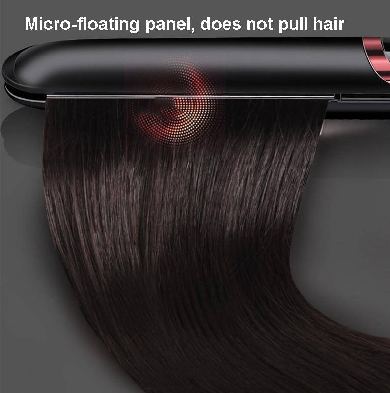 35W 2 In 1 Curling and Straightening Dual-use Electric Splin,Specification: US Plug(Black)