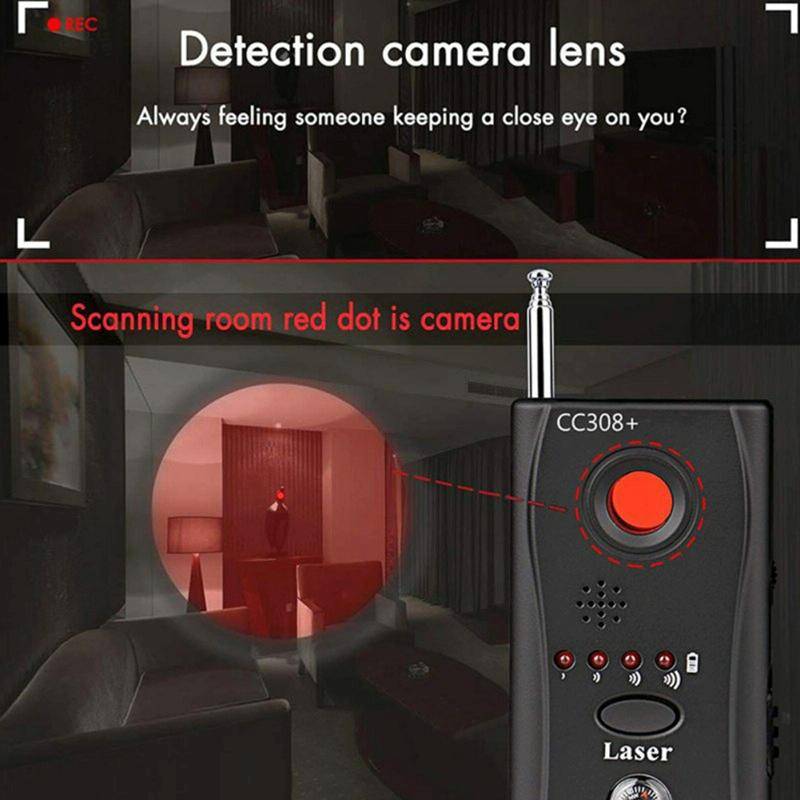 CC308+ Multi Wireless Camera Lens Detector Radio Wave Signal Detect Full-range RF GSM Device Find...