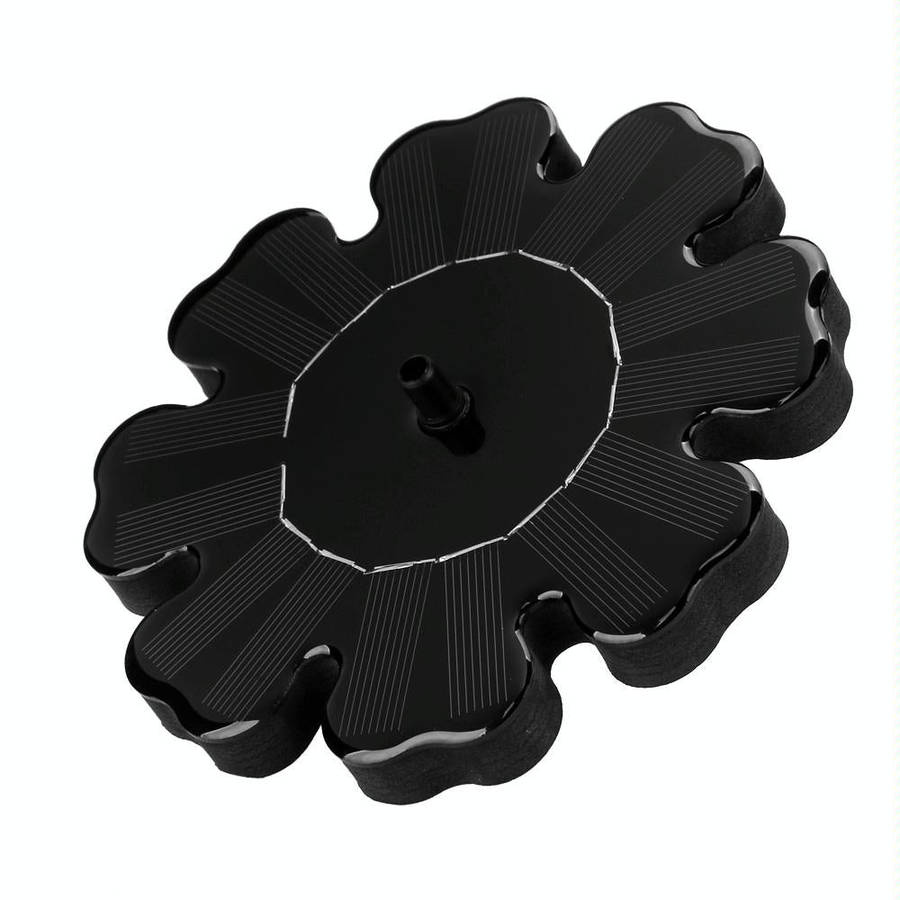 Solar Petal Fountain Floating Fountain Pond Garden Decoration(Black)