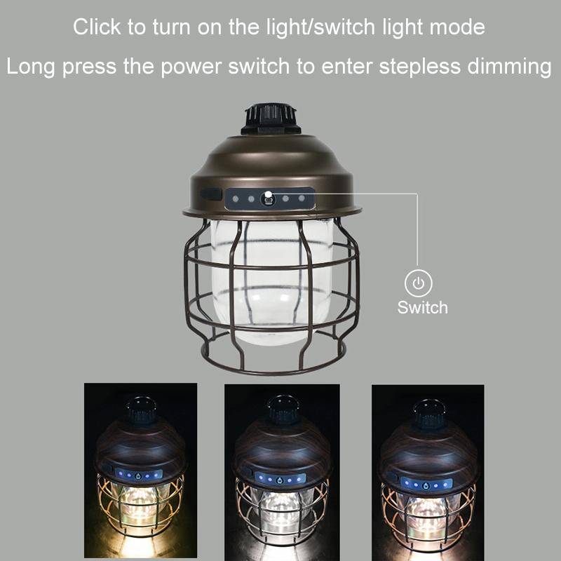 Outdoor Camping Portable Light With Carabiner, Color: Copper
