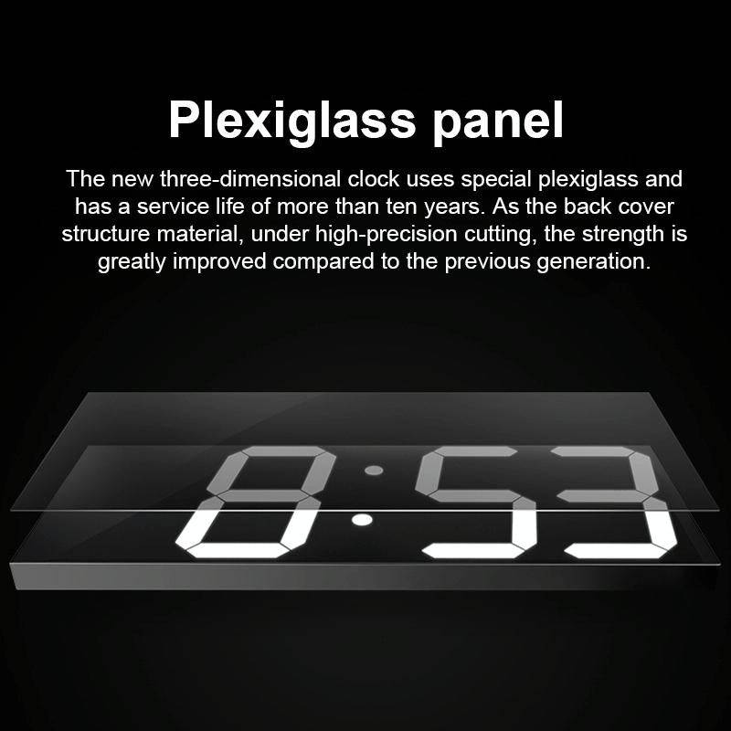 LED Digital Clock Living Room Wall Clock Creative WIFI Clock US Plug, Style:4 Bit WIFI, Color:Hol...