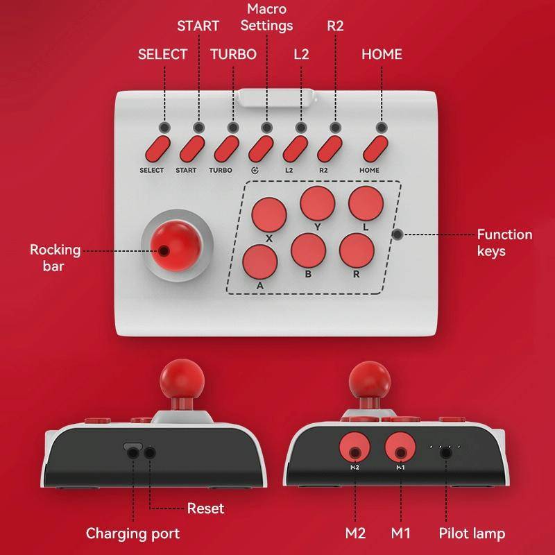 Y01 Bluetooth Wireless 2.4G Joystick Gamepad(Black)