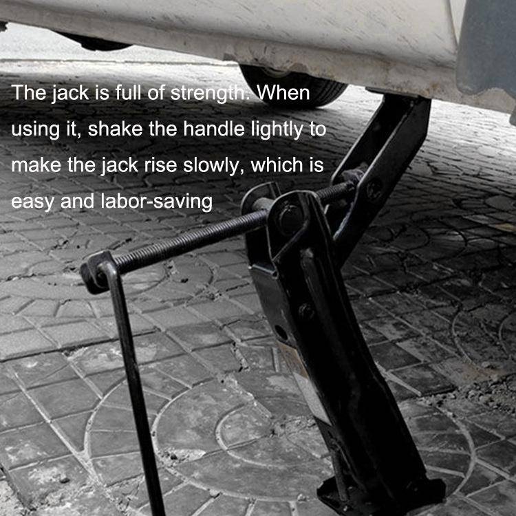 Portable Car Jack Z Type Hand Crank Tire Changing Tool(Black)