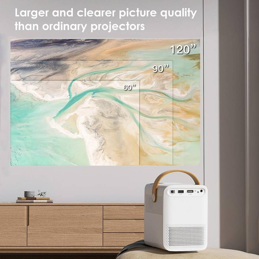 P10 1080P Android 10.0 Smart Portable LCD Mini Projector, Plug Type:UK Plug