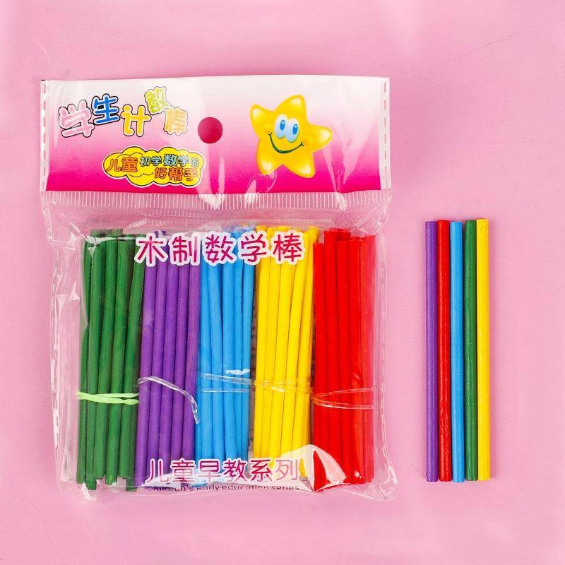 Counting Sticks Counter Teaching Aids Kindergarten Puzzle Wooden Colorful Counting Sticks