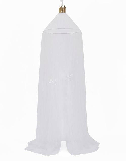 Baby Bed Curtain Hung Dome Mosquito Net Girls Crown Hanging Net Princess Tents(White)
