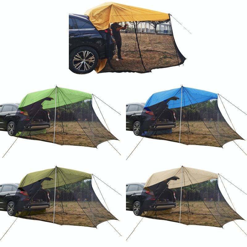 Rear Mosquito Repellent Sun Protection Tent RV Canopy Awning(Military Color)