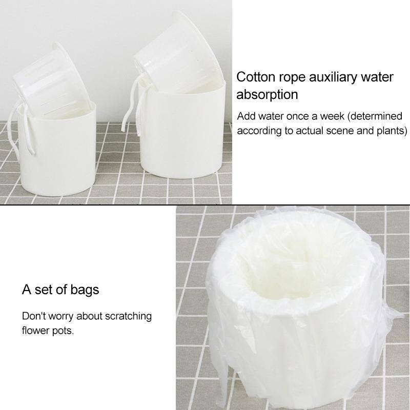 110mm PP Planter Flower Pot Automatic Water-absorbing Lazy Flower Pot, with Shelf