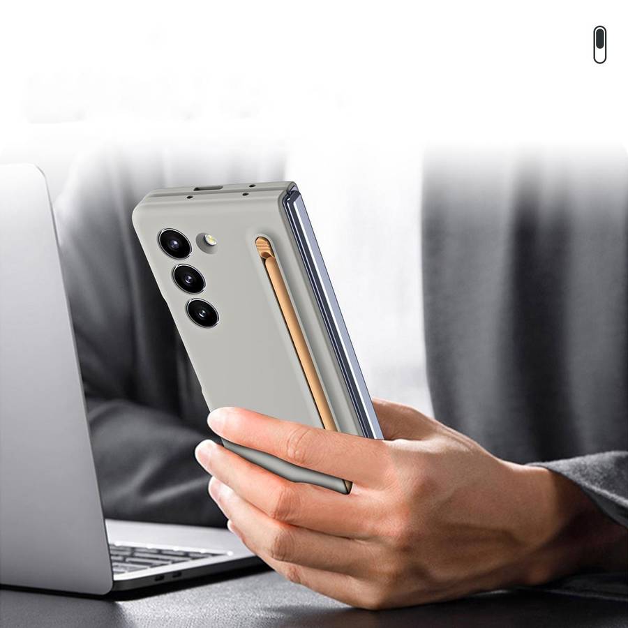For Samsung Galaxy Z Fold5 5G Skinfeel Shockproof Phone Case with Pen(Black)