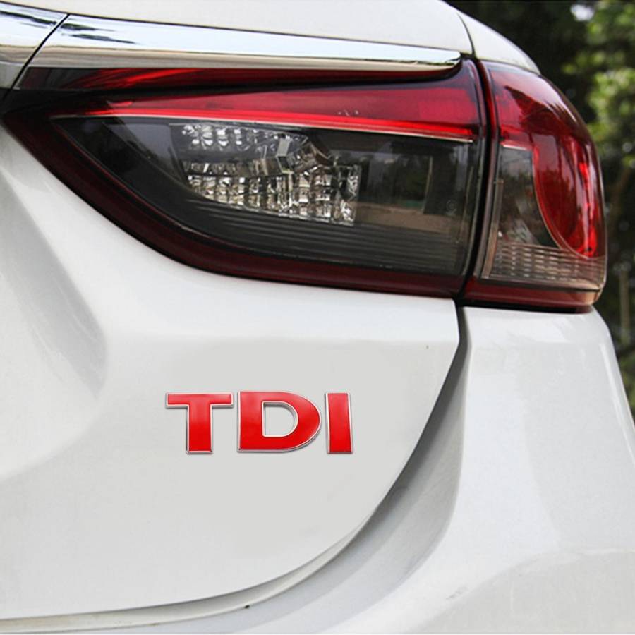 DIY TDI 3D Badge Emblem Decal Car Sticker, Random Color Delivery