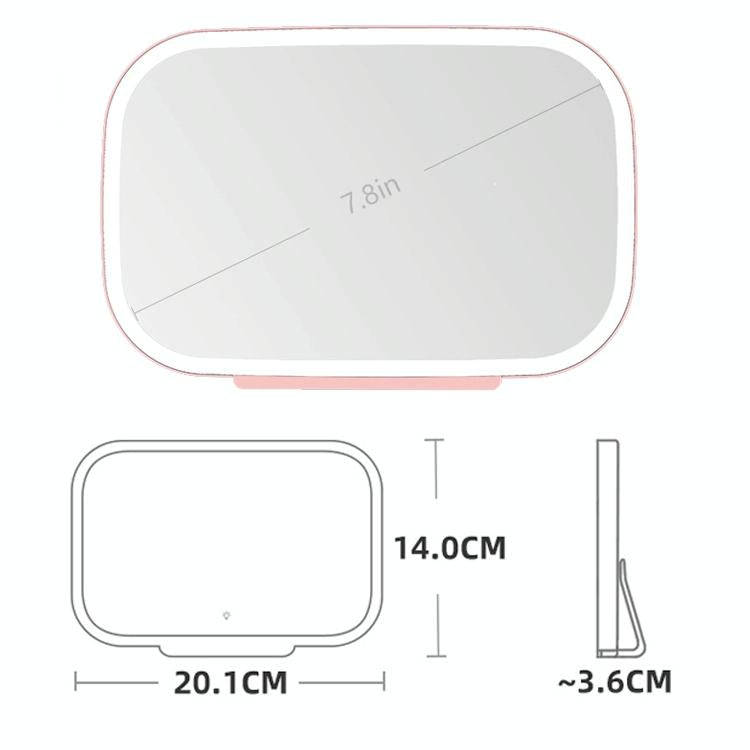 Car Sun Visor Makeup Mirror With LED Light(White)