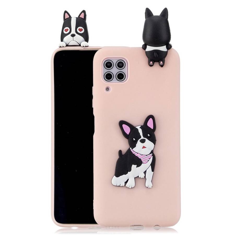 For Huawei P40 Lite Shockproof 3D Lying Cartoon TPU Protective Case(Cute Dog)