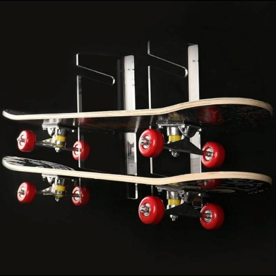 YX076 Wall Mount Four Wheel Skateboard Storage Bracket(Transparent)