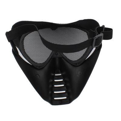 Plastic Full Face Guard Mask with Mesh Goggles for Outdoor Survival Airsoft Paintball Games(Black)