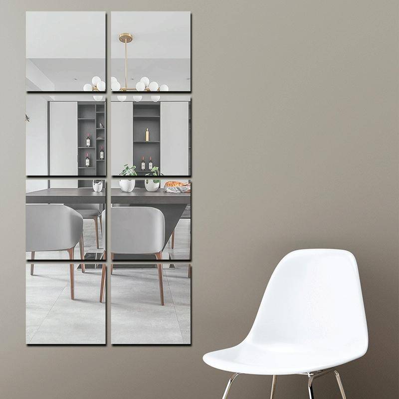 10cm x 10cm Acrylic Mirror Square Stereo Wall Stickers Self-Adhesive Decorative Soft Mirror Right...