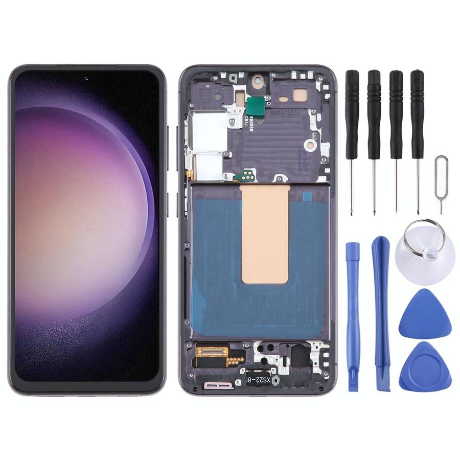 For Samsung Galaxy S23 SM-S911B EU Version TFT LCD Screen Digitizer Full Assembly with Frame, Not...