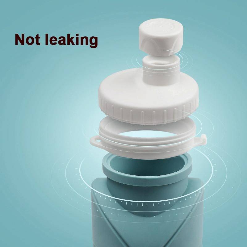 600ml Silicone Folding Cup Outdoor Sports Kettle Telescopic Cup(Gray)