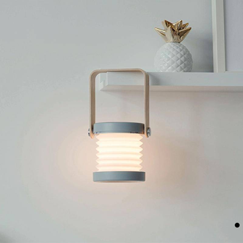 DC 5V Rechargeable Lantern Lamp Touch Control LED Light (Grey)