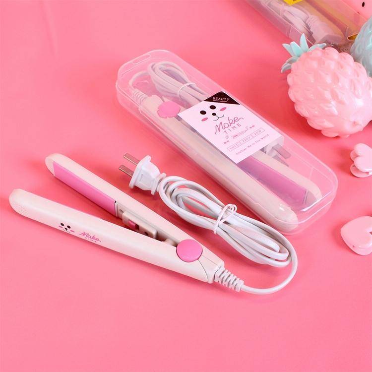 Mini Professional Hair Tools Smoothing Corrugated Travel Straightening Irons(Light Purple Duck)