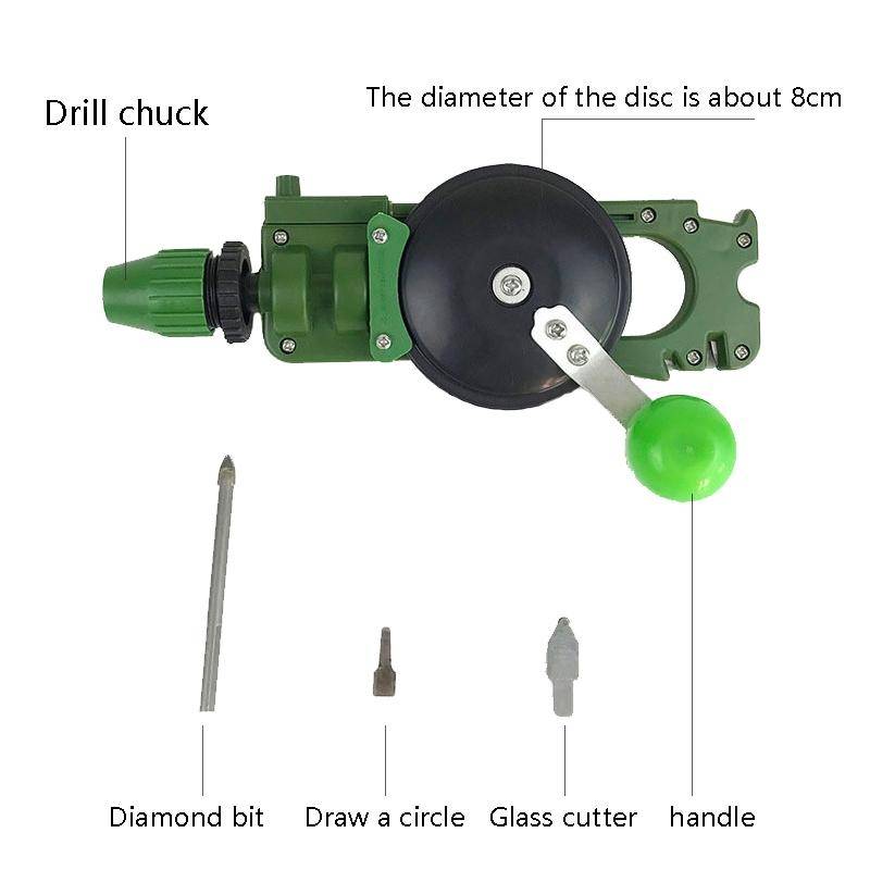 Hand-Operated Hole Puncher Glass Hand-Held Sharpener Household Tool