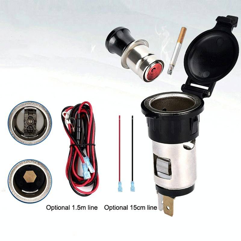 2 PCS Car Modified Cigarette Lighter Car Charging Power Socket No Cigarette Type (with 1.5m Line)