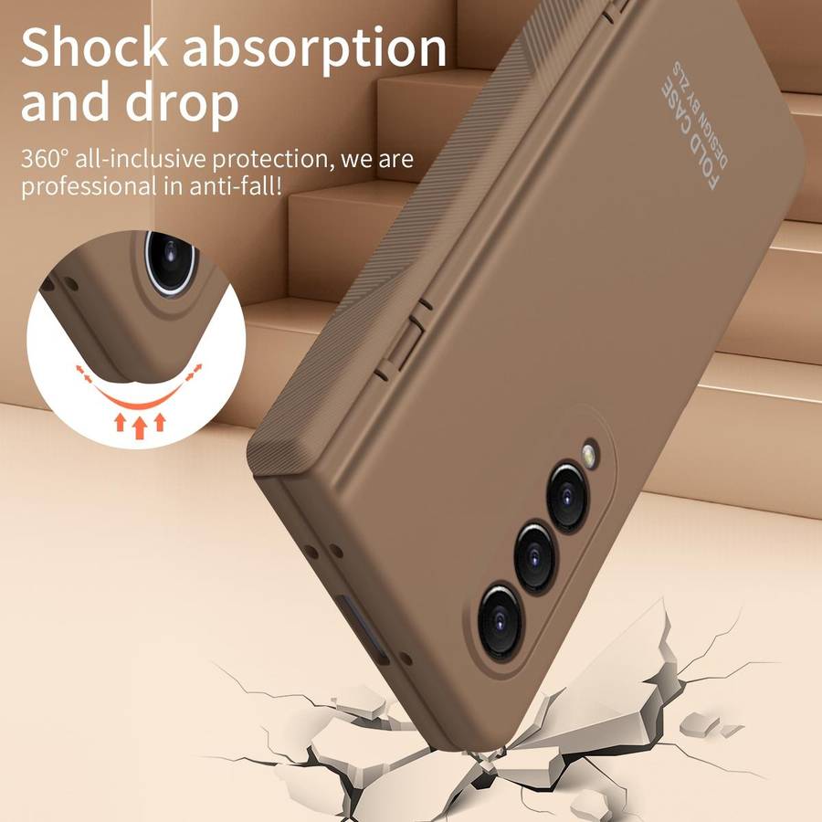 For Samsung Galaxy Z Fold4 5G Extraordinary Series Hinged Folding Full Phone Case with Pen Slot &...
