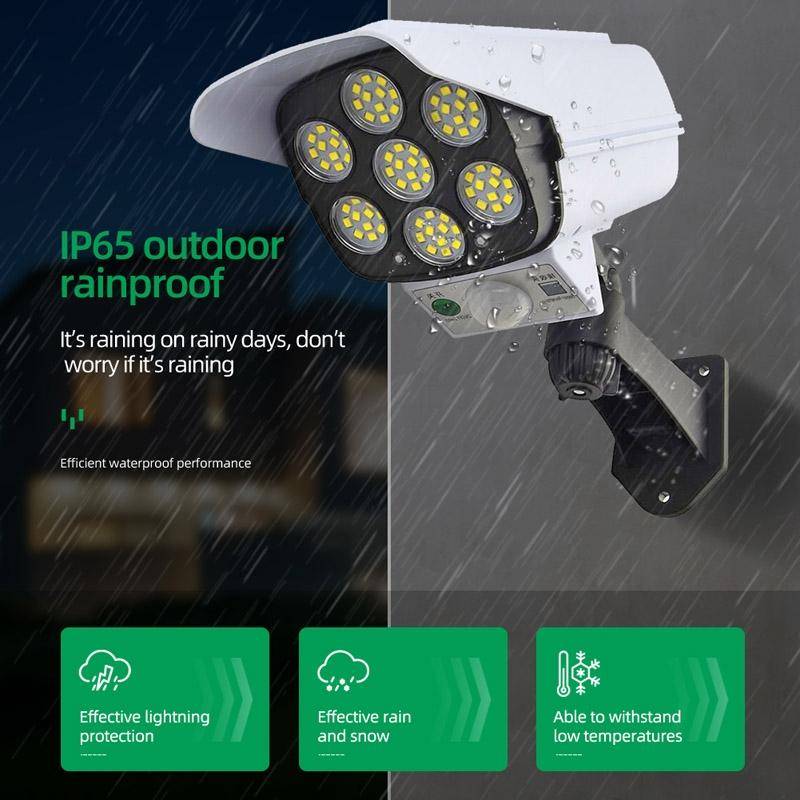 Solar Sensor LED Wall Light Simulation Surveillance Camera Glare Anti-Thief Street Lamp, Style: 3...