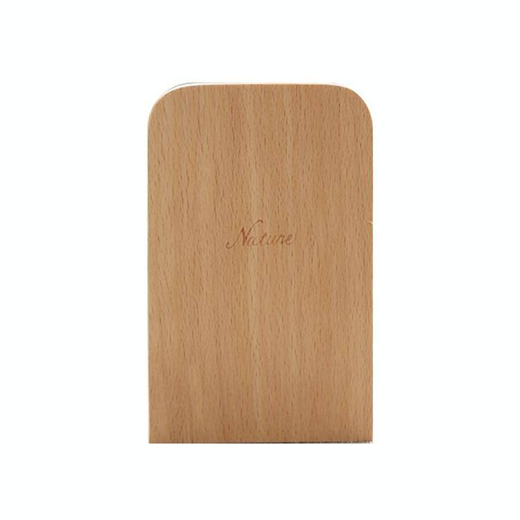 Anti-skid Bookends Shelf Holder Book Nature Wood Stand(Square)