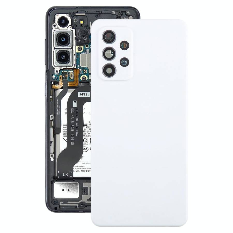 For Samsung Galaxy A52 5G / A52 4G Battery Back Cover with Camera Lens Cover(White)
