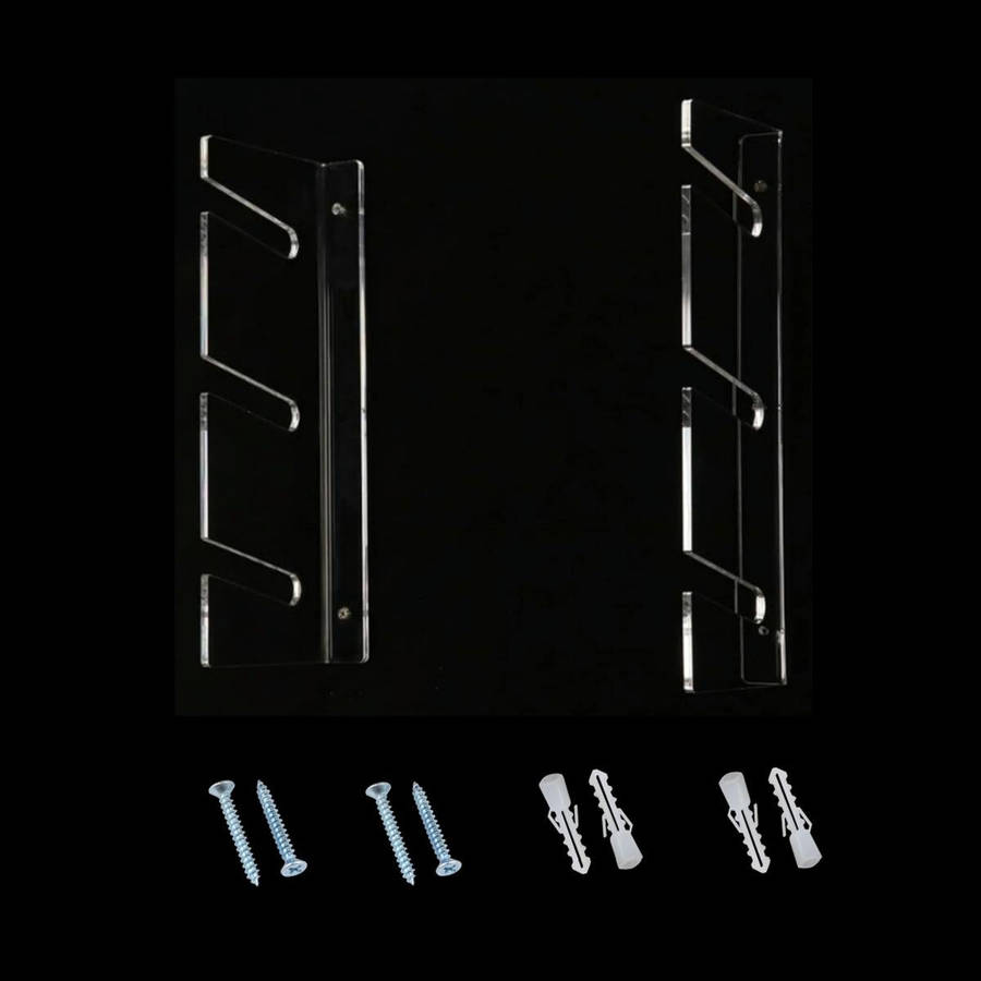YX076 Wall Mount Four Wheel Skateboard Storage Bracket(Transparent)