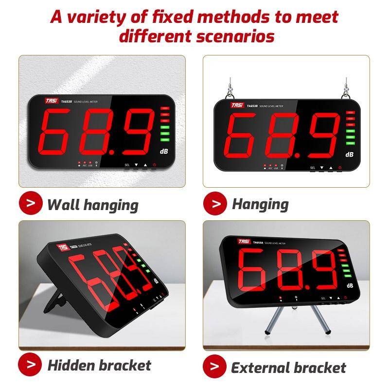 TASI TA653B Large-Screen Noise Meter Wall-Mounted Decibel Meter